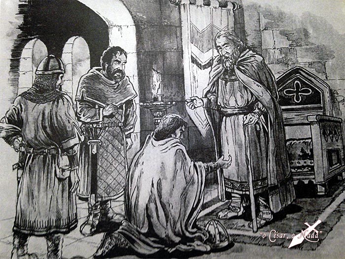 Alfonso VI informado de la muerte de su hijo