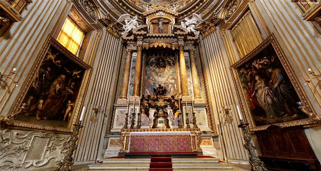 triptico del altar mayor de santa maria de la vallicella Roma