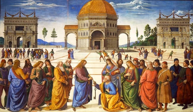 La entrega de llaves de San Pedro de Perugino