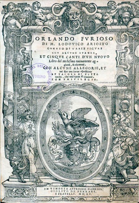 Orlando furioso 1551 Lodovico Dolce