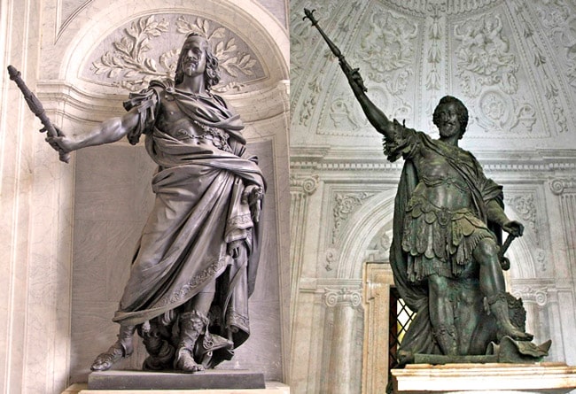 Estatuas de Felipe IV y Enrique IV Roma